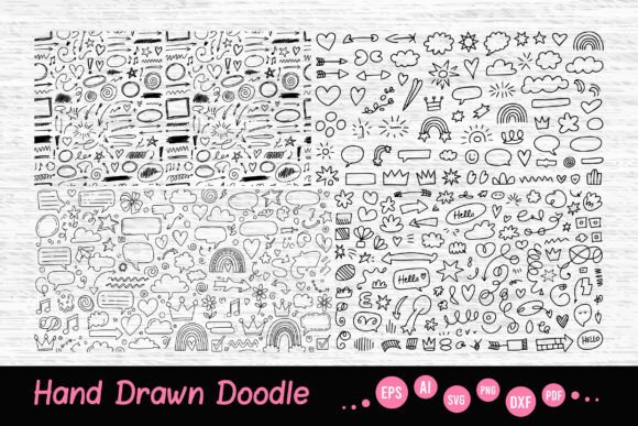 Download Mega SVG Hand Drawn Doodle Set - Hand Collection