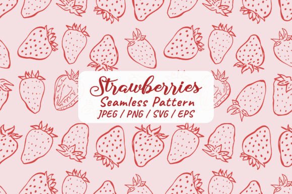 Download Hand Drawn Strawberry Seamless Pattern - Hand Collection