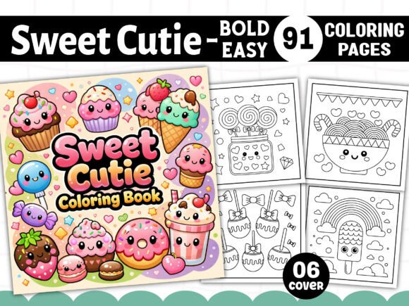 Download Sweet Cutie Bold and Easy Coloring Pages - Bold Collection