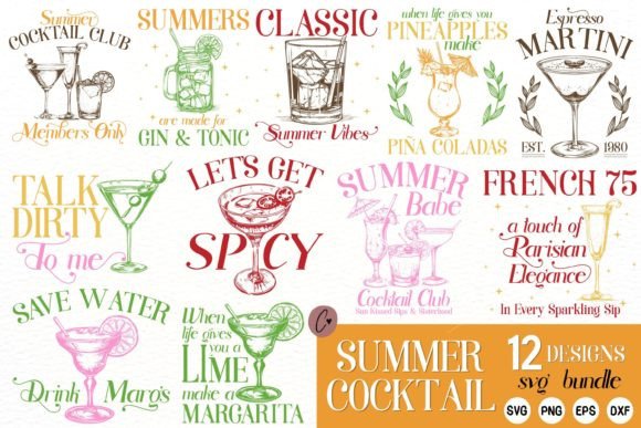 Download Summer Cocktail SVG Bundle - Cocktail svg Collection