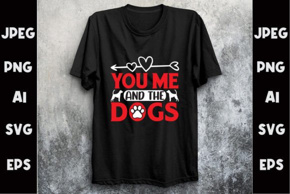 Download Dog Valentine Svg T- Shirt Design - Premium Bundle