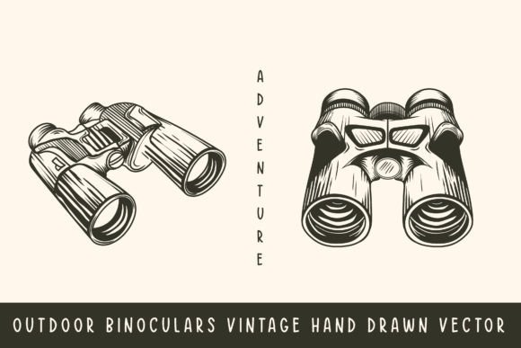 Download Binocular Hand Drawing Vector - Hand Collection